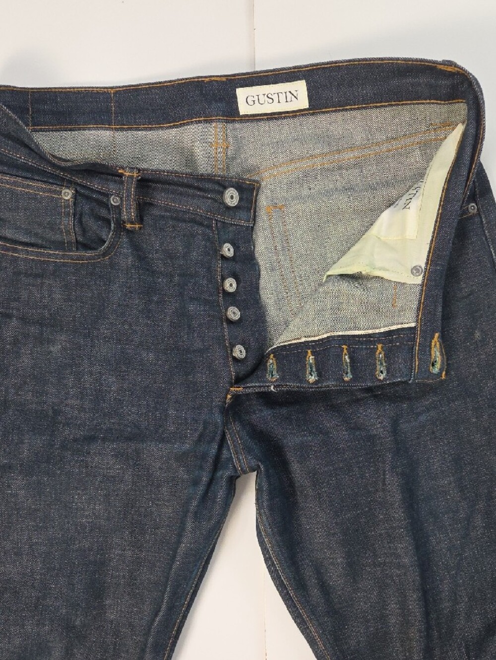 Gustin Dark Indigo Straight-Leg Men's Jeans 36 - Picture 2 of 11